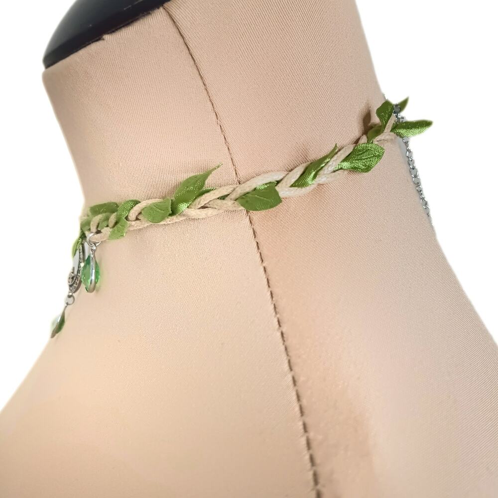 SOLD Handcrafted Green Moon Goddess Choker - Picture 3 of 5